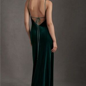 Jenny Yoo Stretch Velvet Sabrina Dress